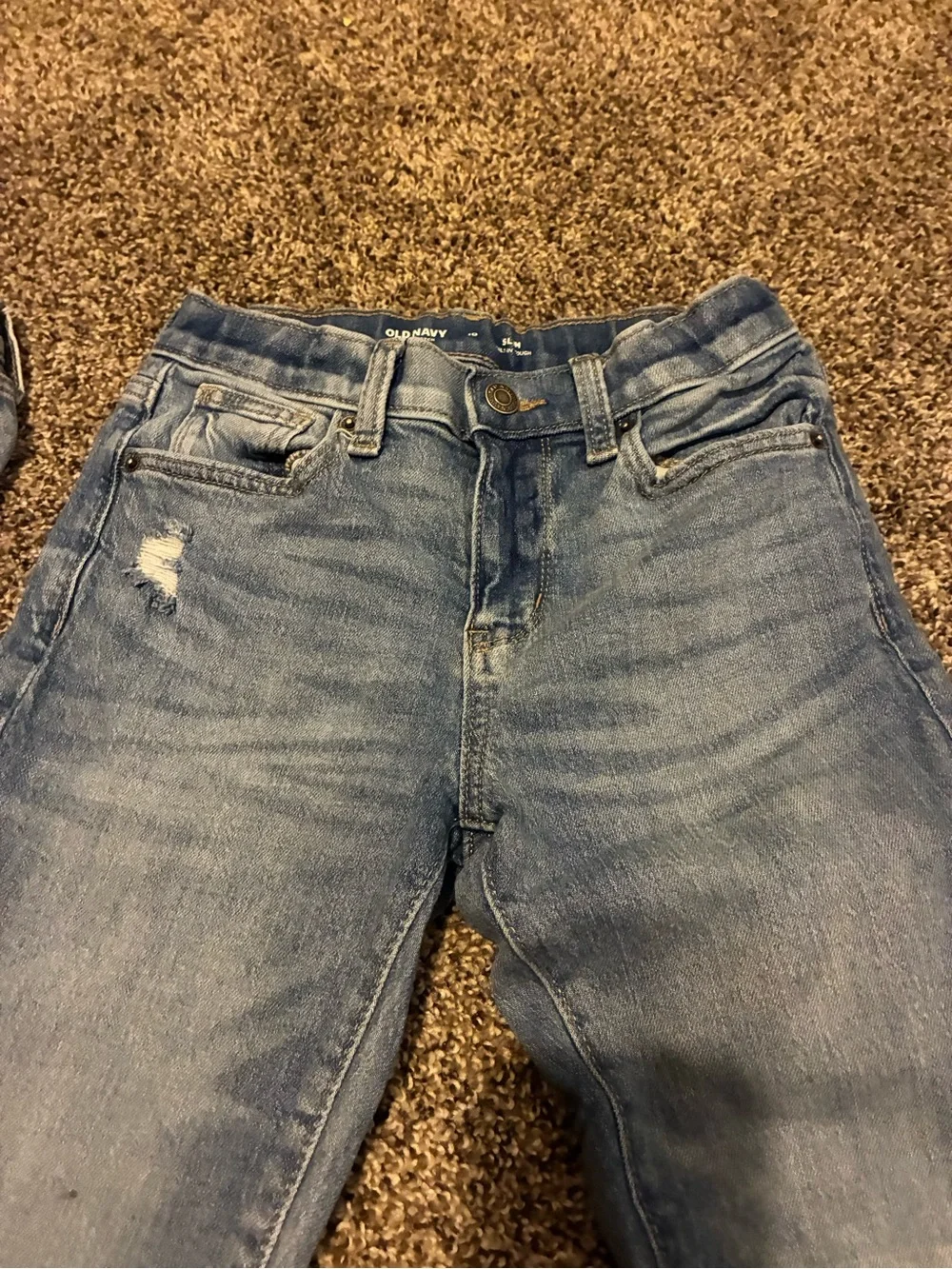 Old Navy kids Light Wash Slim Distressed Jeans